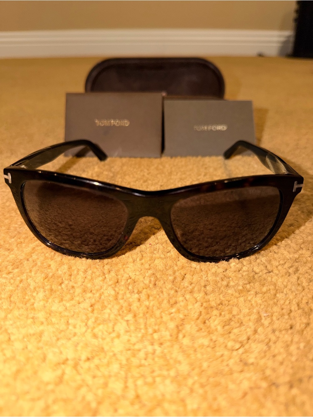 Authentic Tom Ford Andrew TF 500-F 52N 54-18 145 Tortoise Shell Sunglasses - Picture 3 of 11